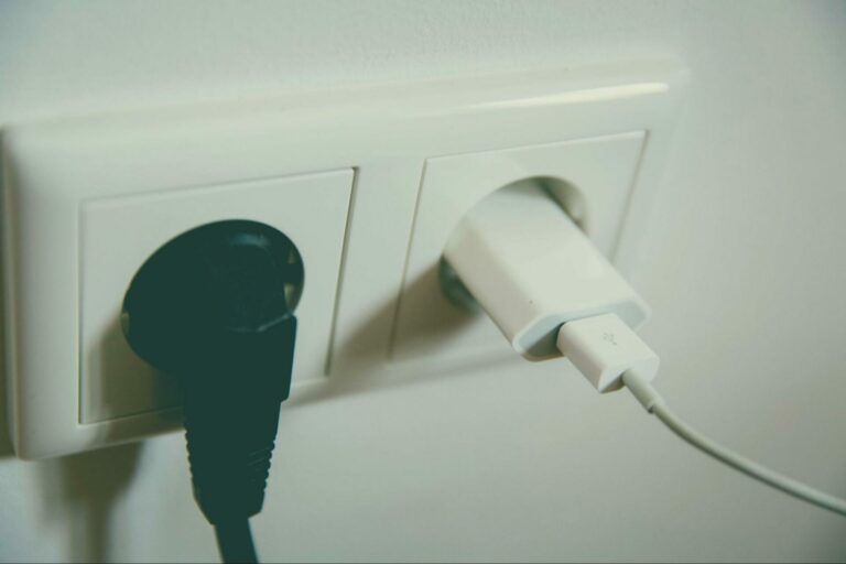Plugs in outlet
